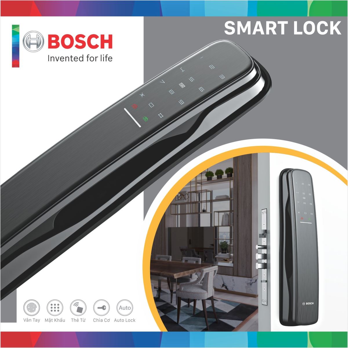 Khóa vân tay Bosch cao cấp EL800 EU Black